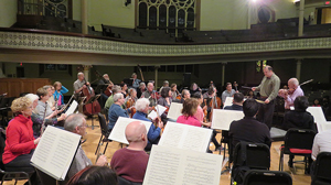 view from rear of orchestra